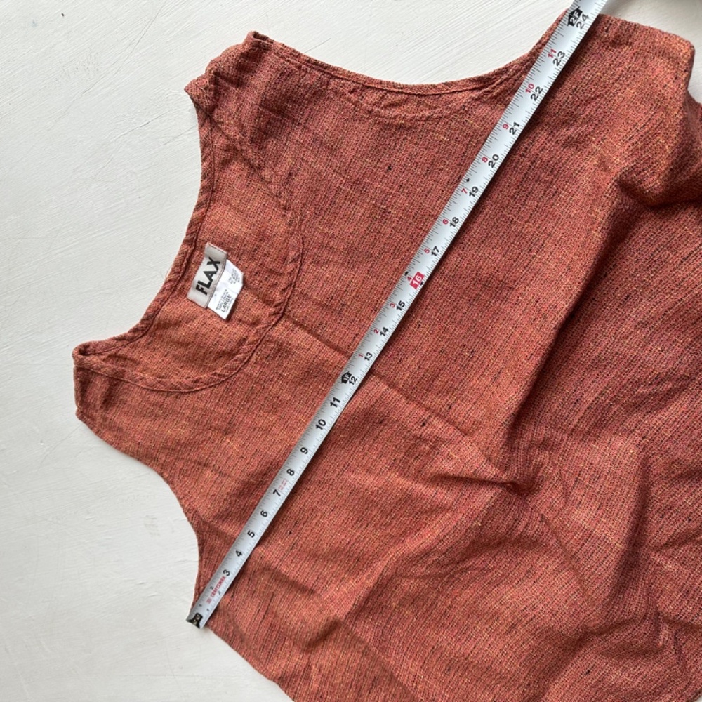 FLAX Pink Linen Tank Top - Picture 5 of 5